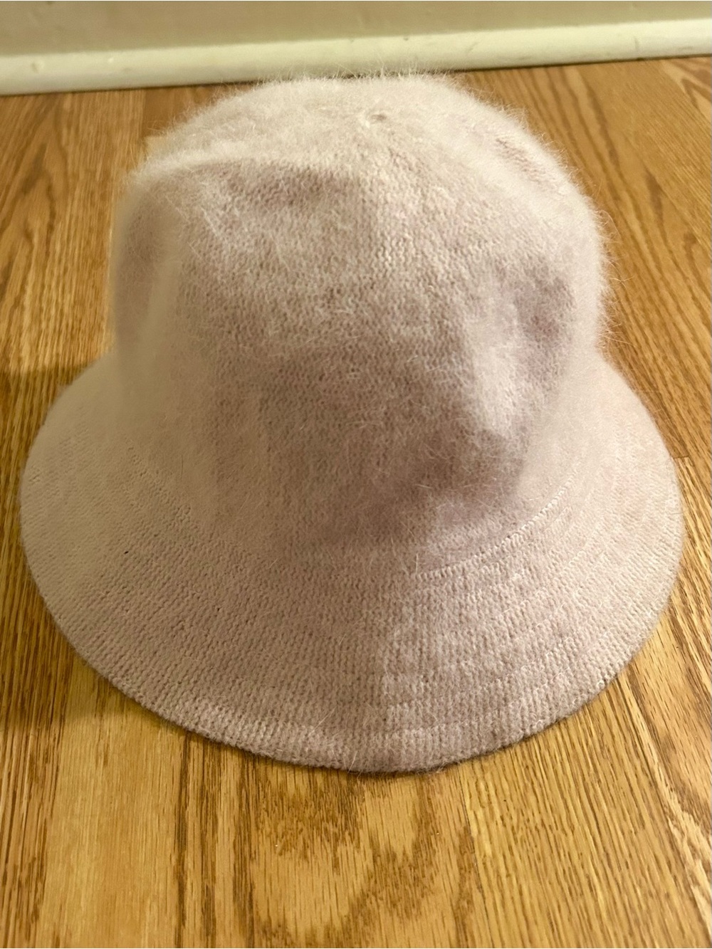 Angora Wool Blend Soft Pink Bucket Hat